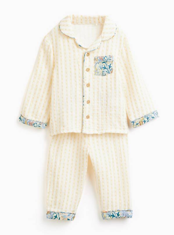 Tu x Morris & Co. Yellow Woven Pyjama Set 3-6 months